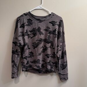 Fabletics Gray Camo Sweatshirt